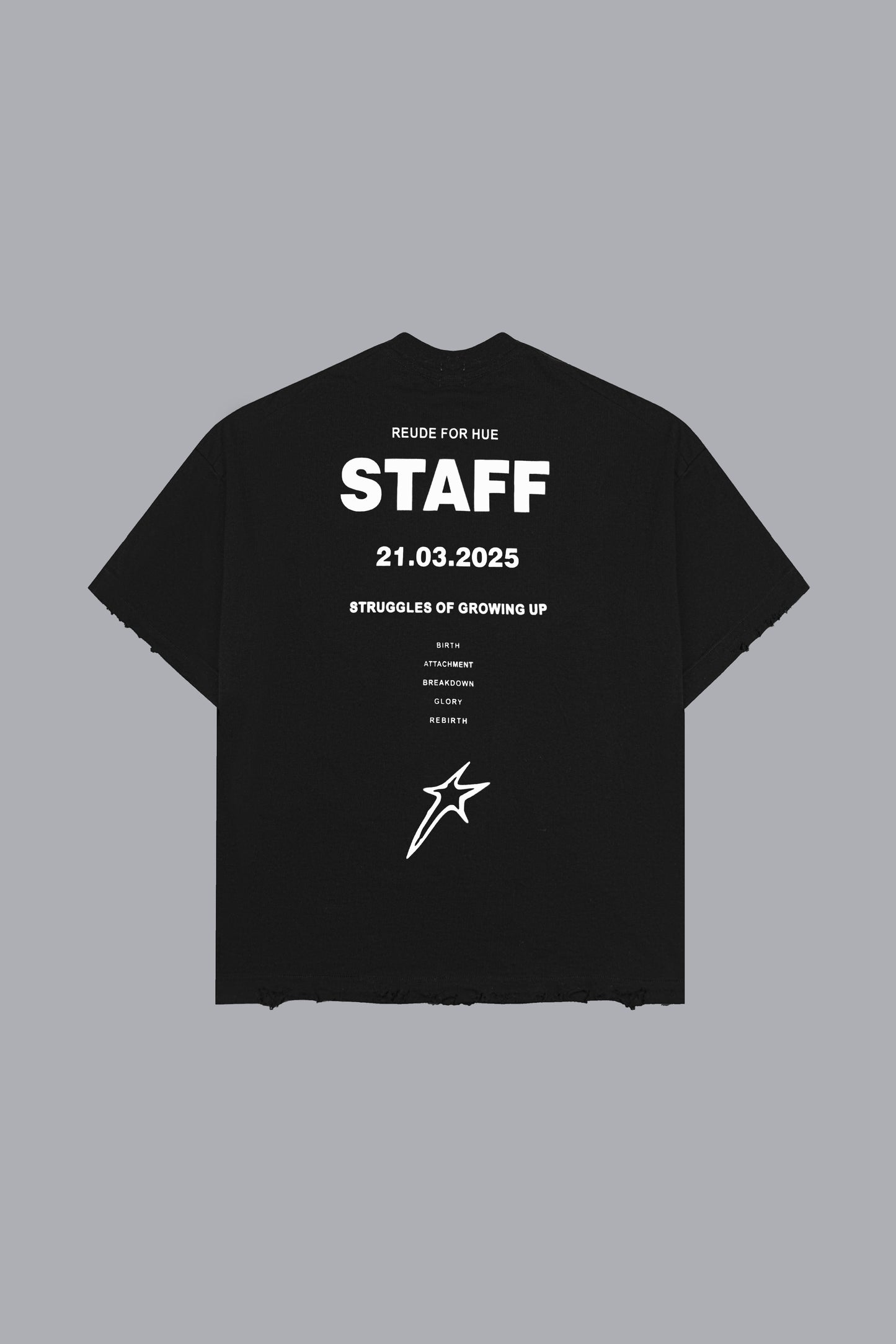 HUE DISTRESSED CREW TEE