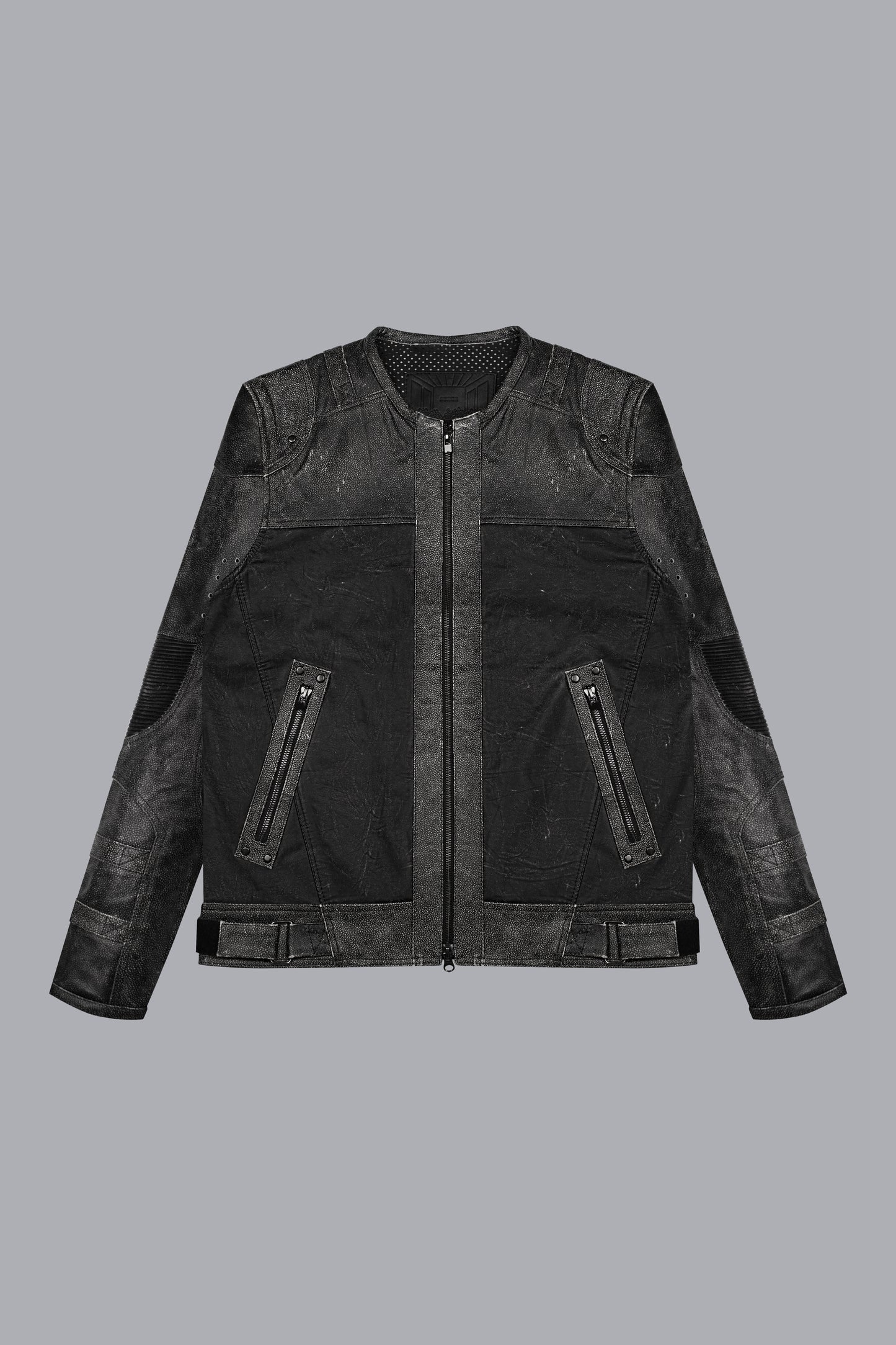 DISTRESSED LEATHER MOTO JACKET V2