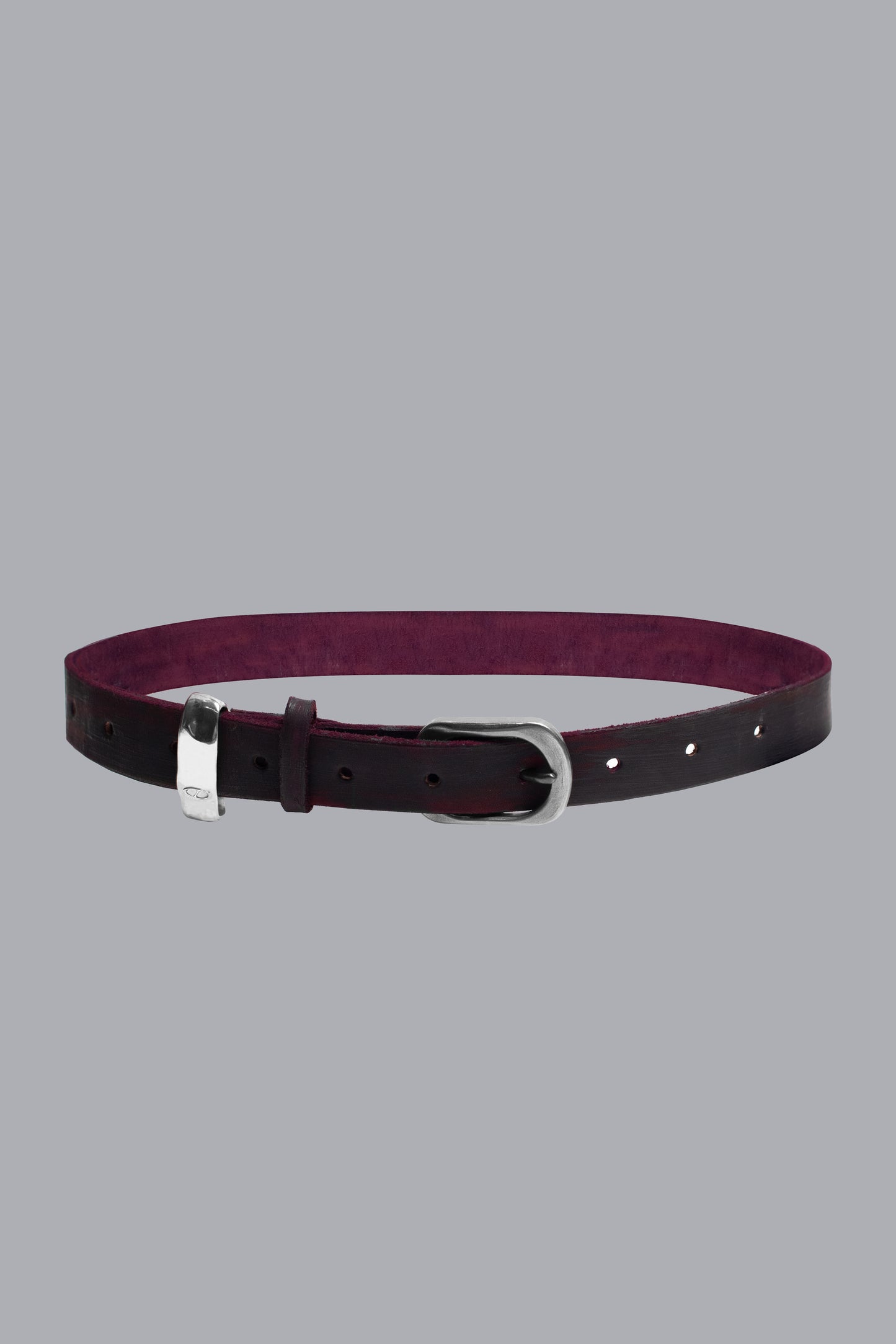 PAINTED LEATHER BELT - SILVER BELT’S BELT