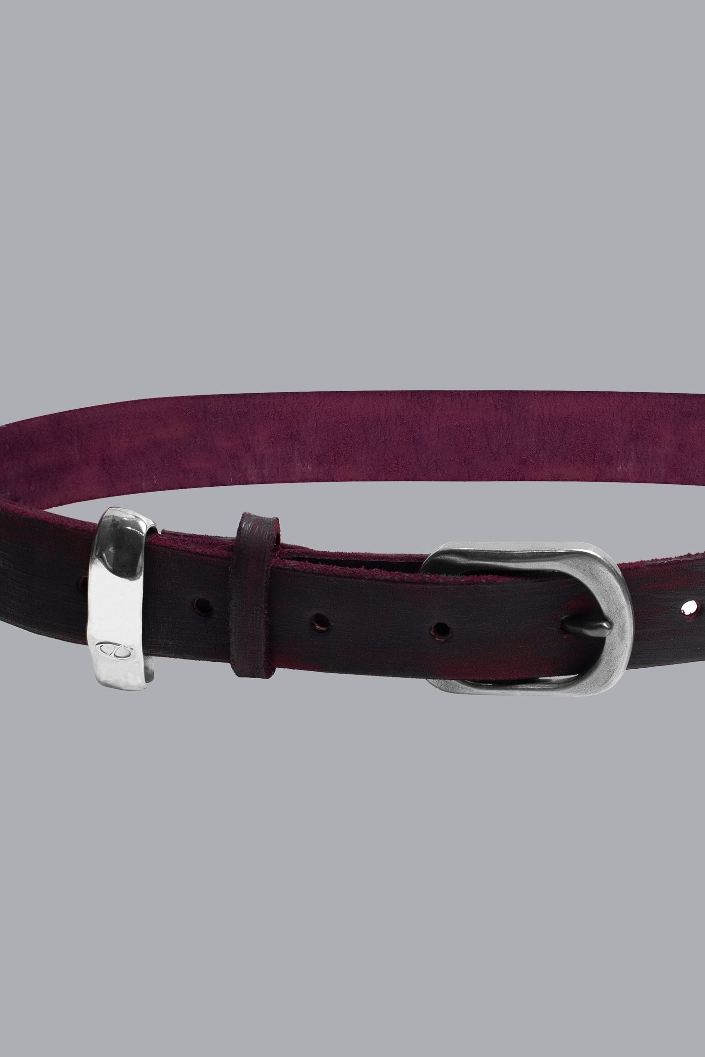 PAINTED LEATHER BELT - SILVER BELT’S BELT