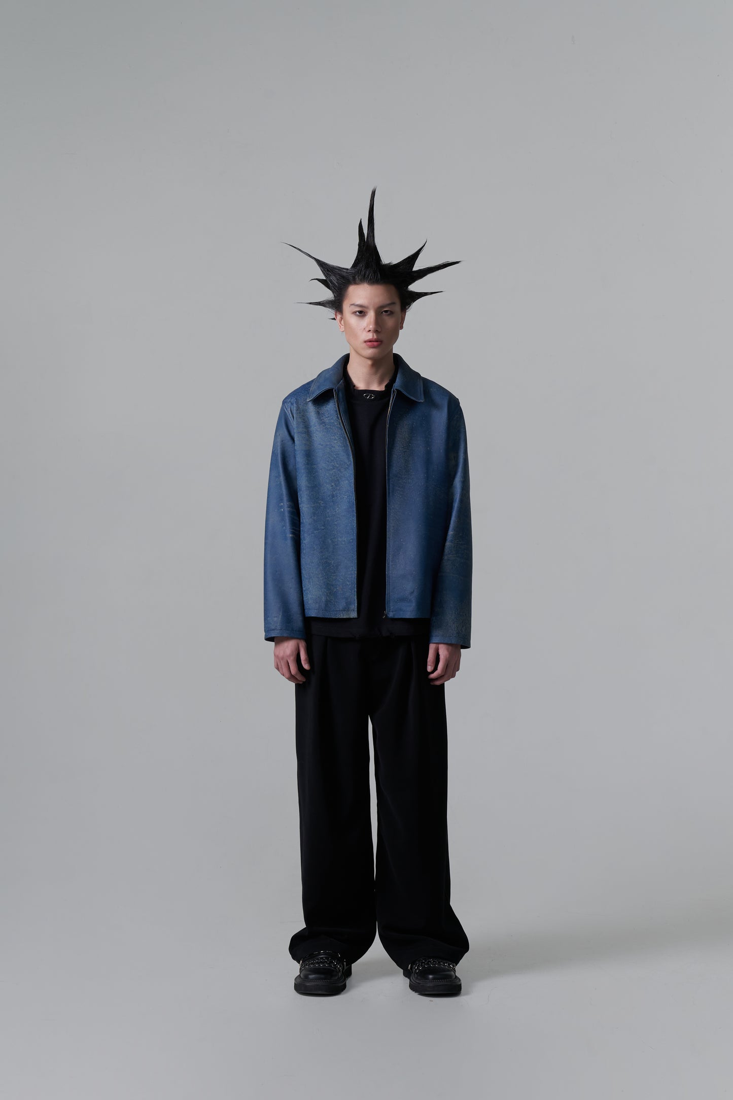 HUE "DENIM" LEATHER JACKET