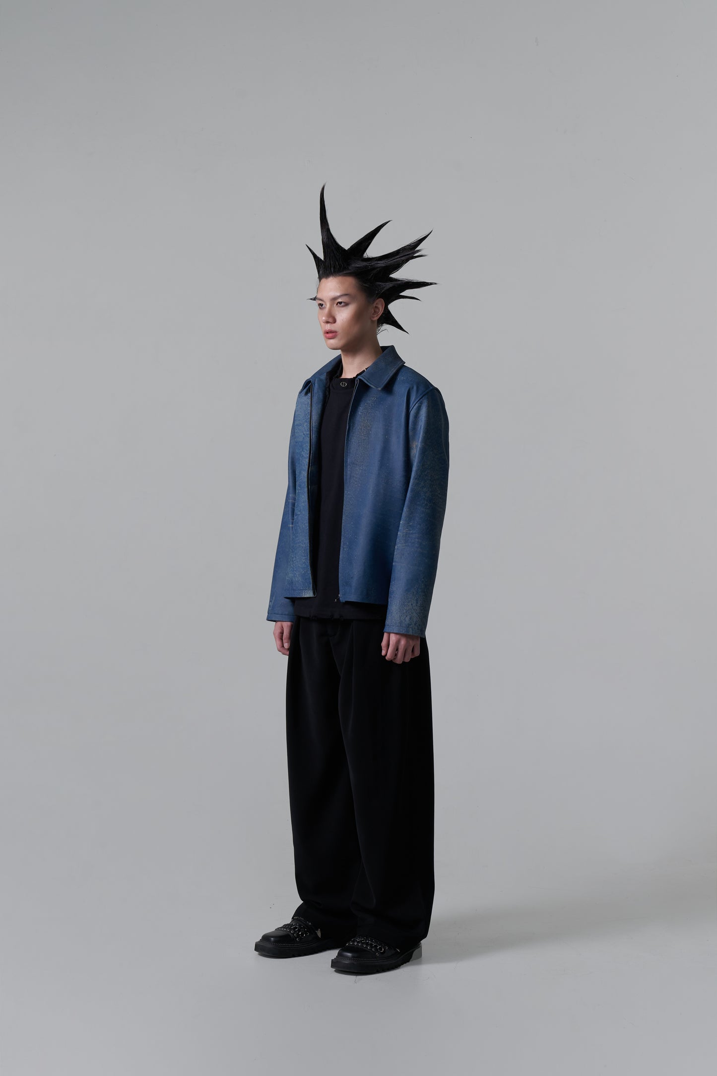 HUE "DENIM" LEATHER JACKET