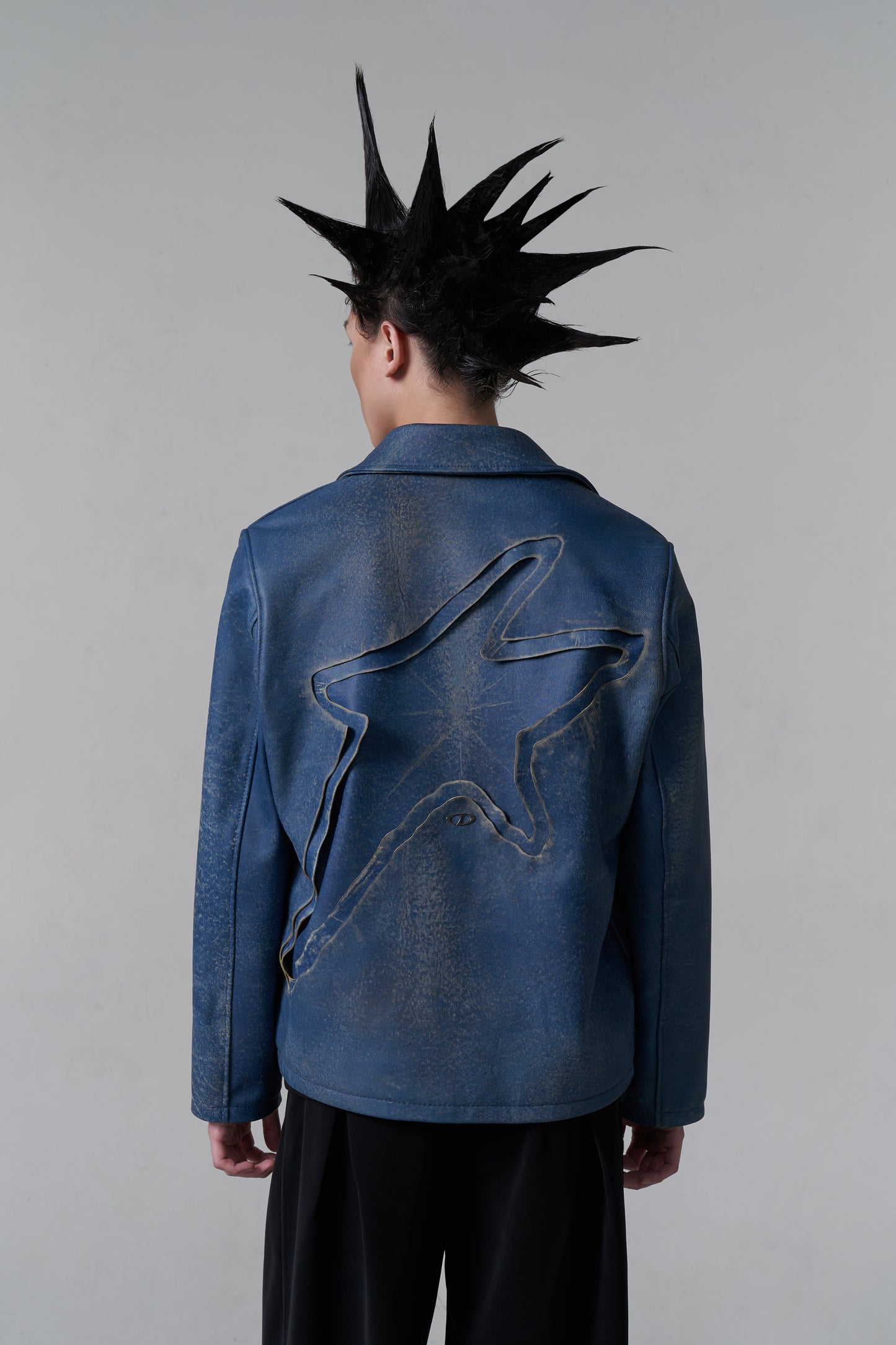 HUE "DENIM" LEATHER JACKET
