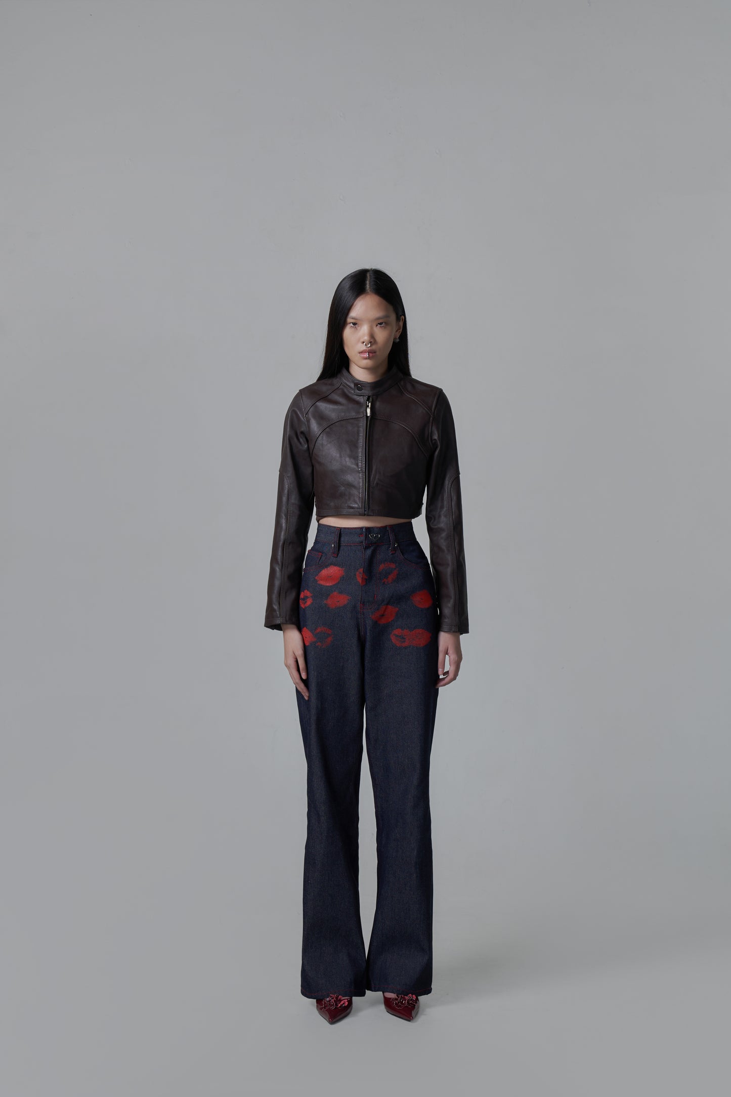 CROPPED GENUINE LEATHER JACKET V1