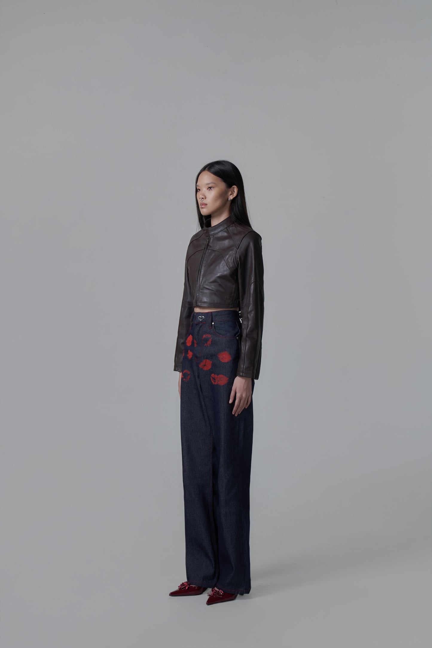 CROPPED GENUINE LEATHER JACKET V1