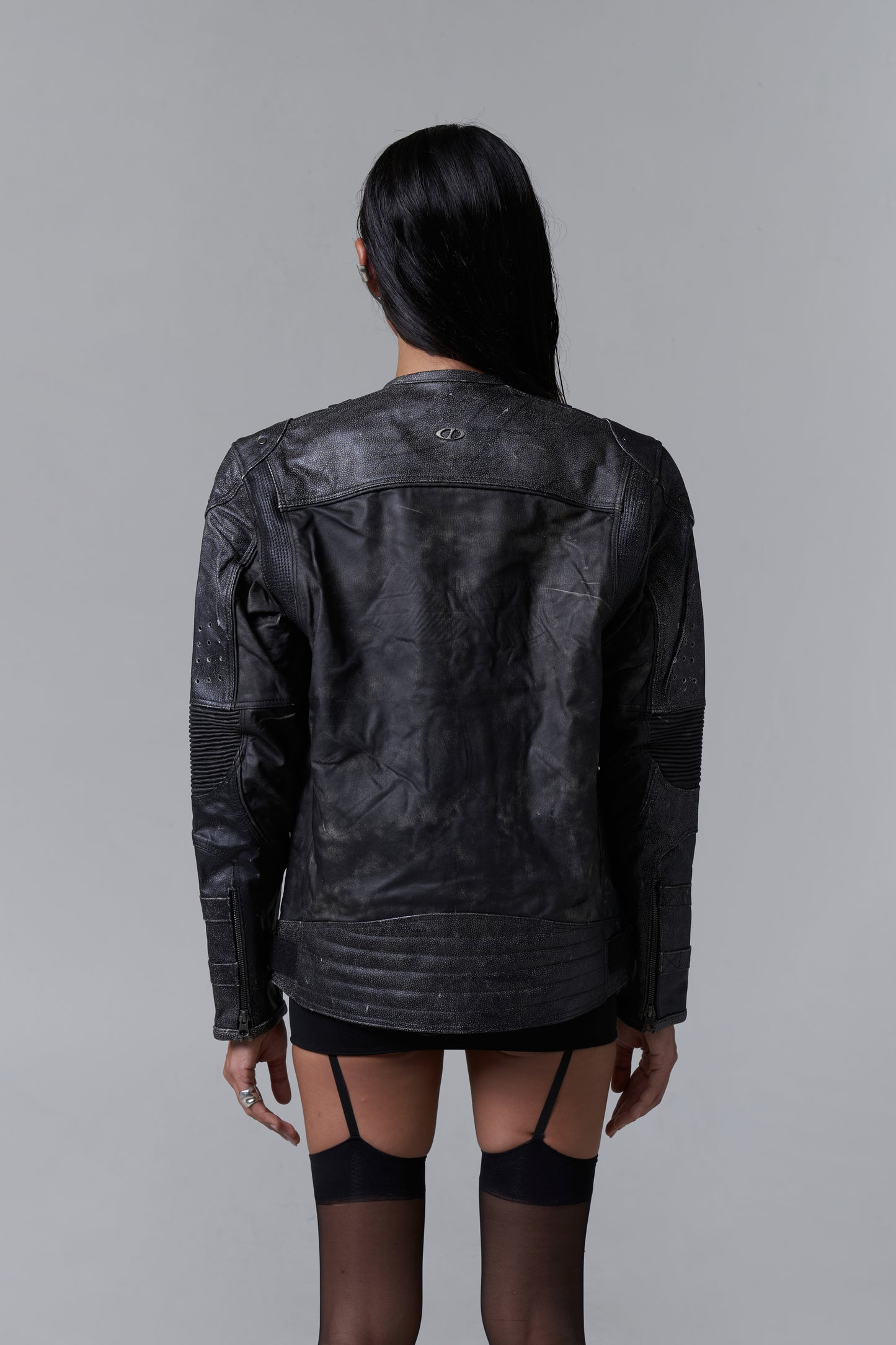DISTRESSED LEATHER MOTO JACKET V2