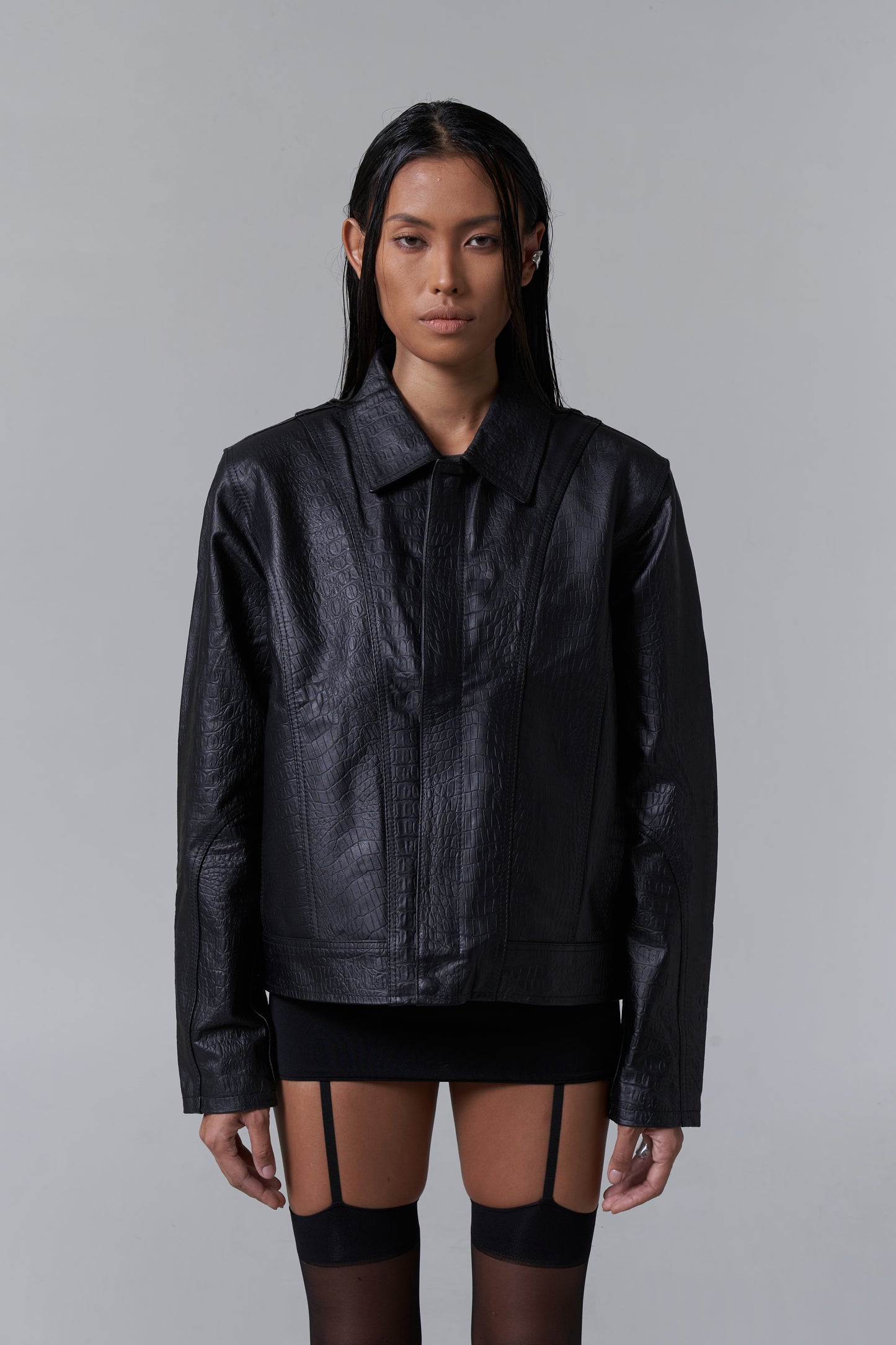 CROCO LEATHER JACKET V2