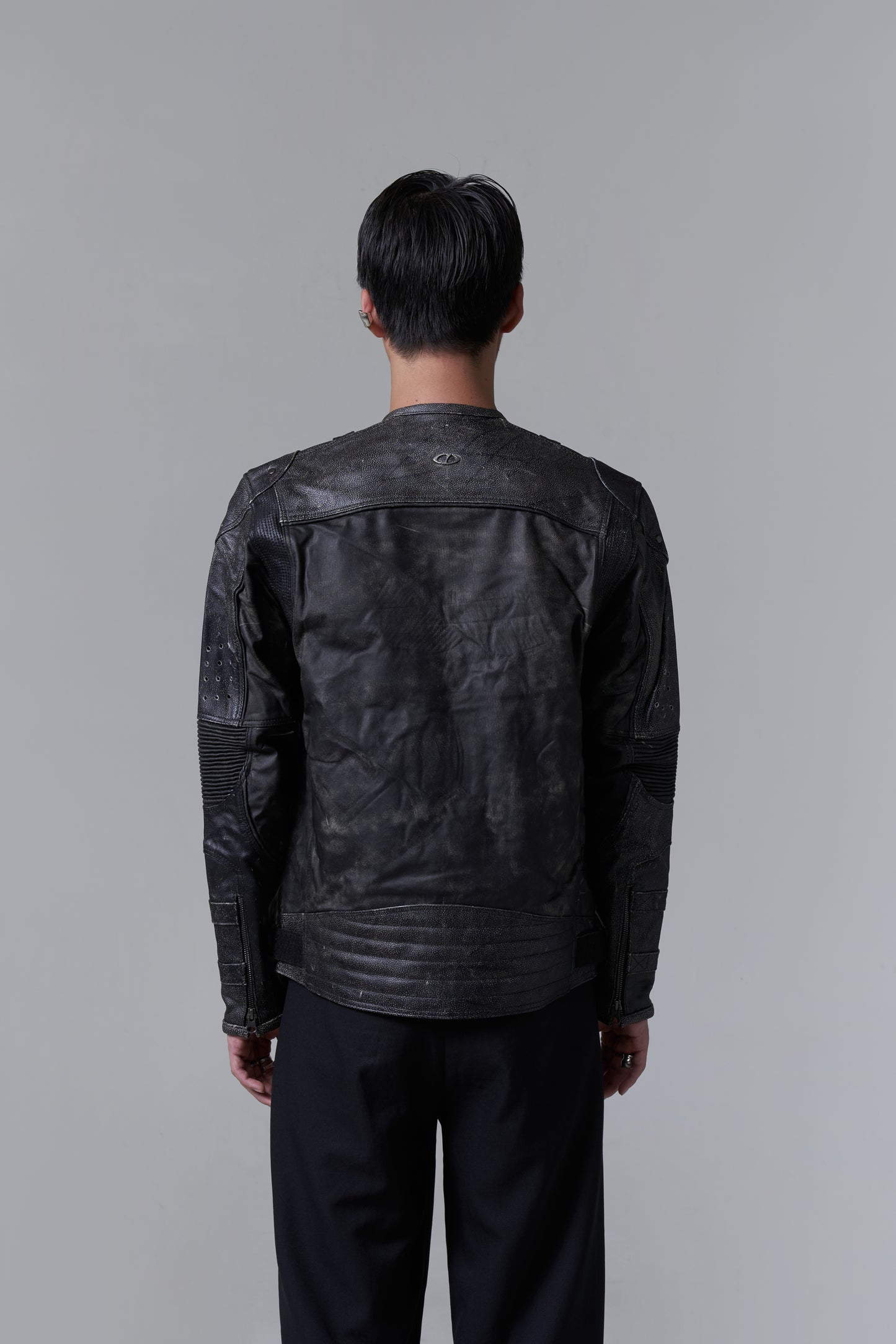 DISTRESSED LEATHER MOTO JACKET V2