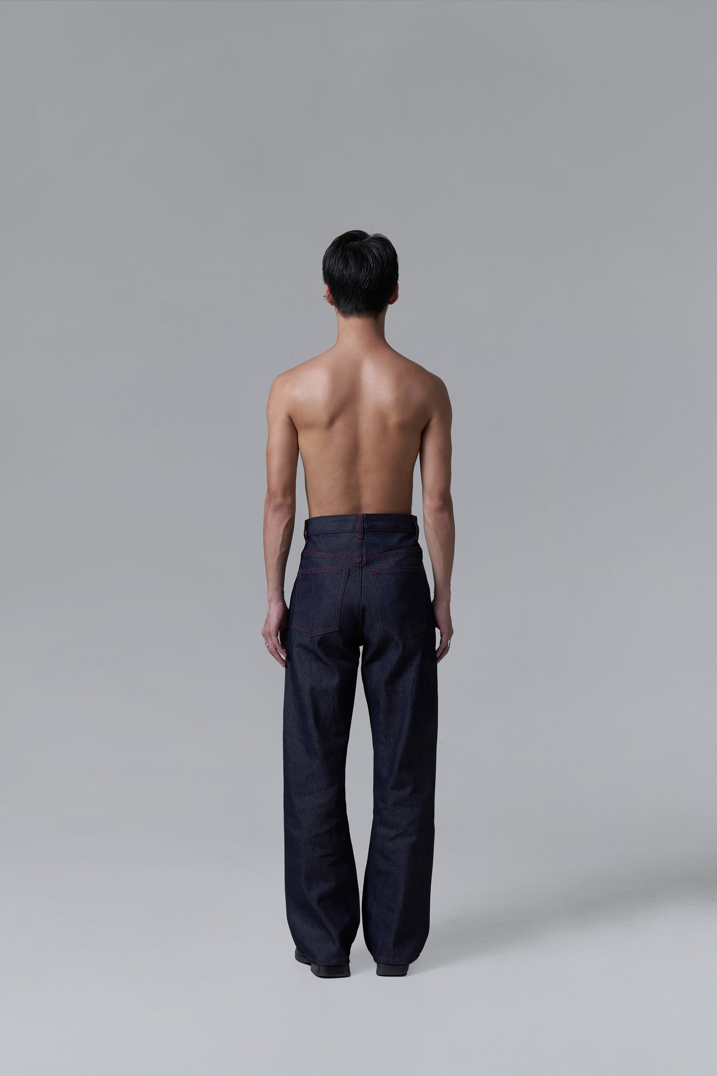 SEMI-FLARE DENIM PANTS