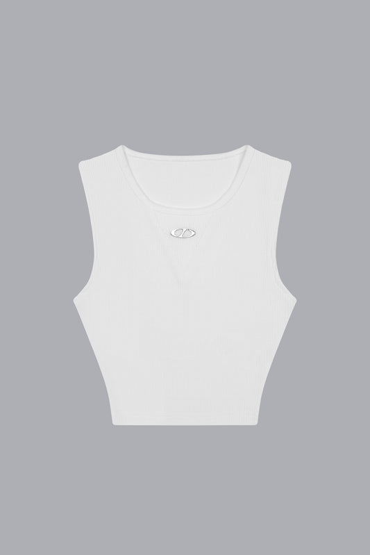 CROPPED VEST V2 - WHITE