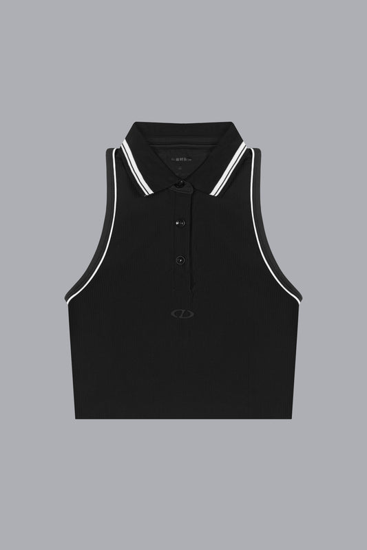 RAKED COURT CROP V1 - BLACK