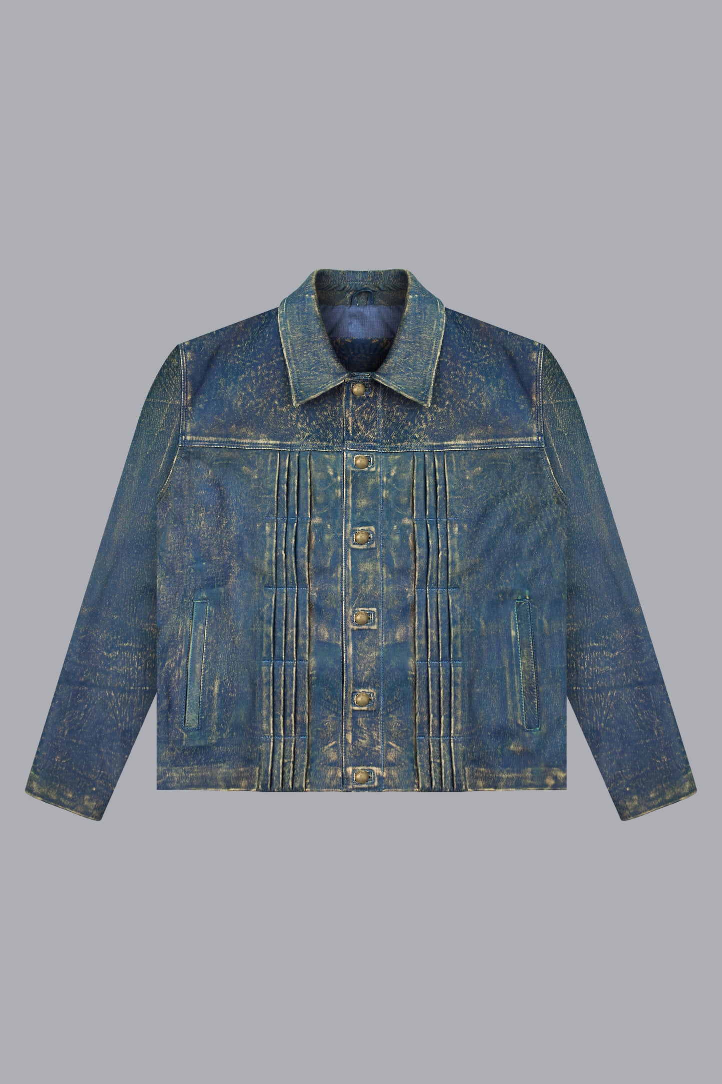 LEATHER TYPE 01 JACKET - WASHED DENIM