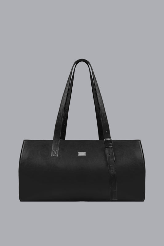 BELTED LEATHER DUFFLE