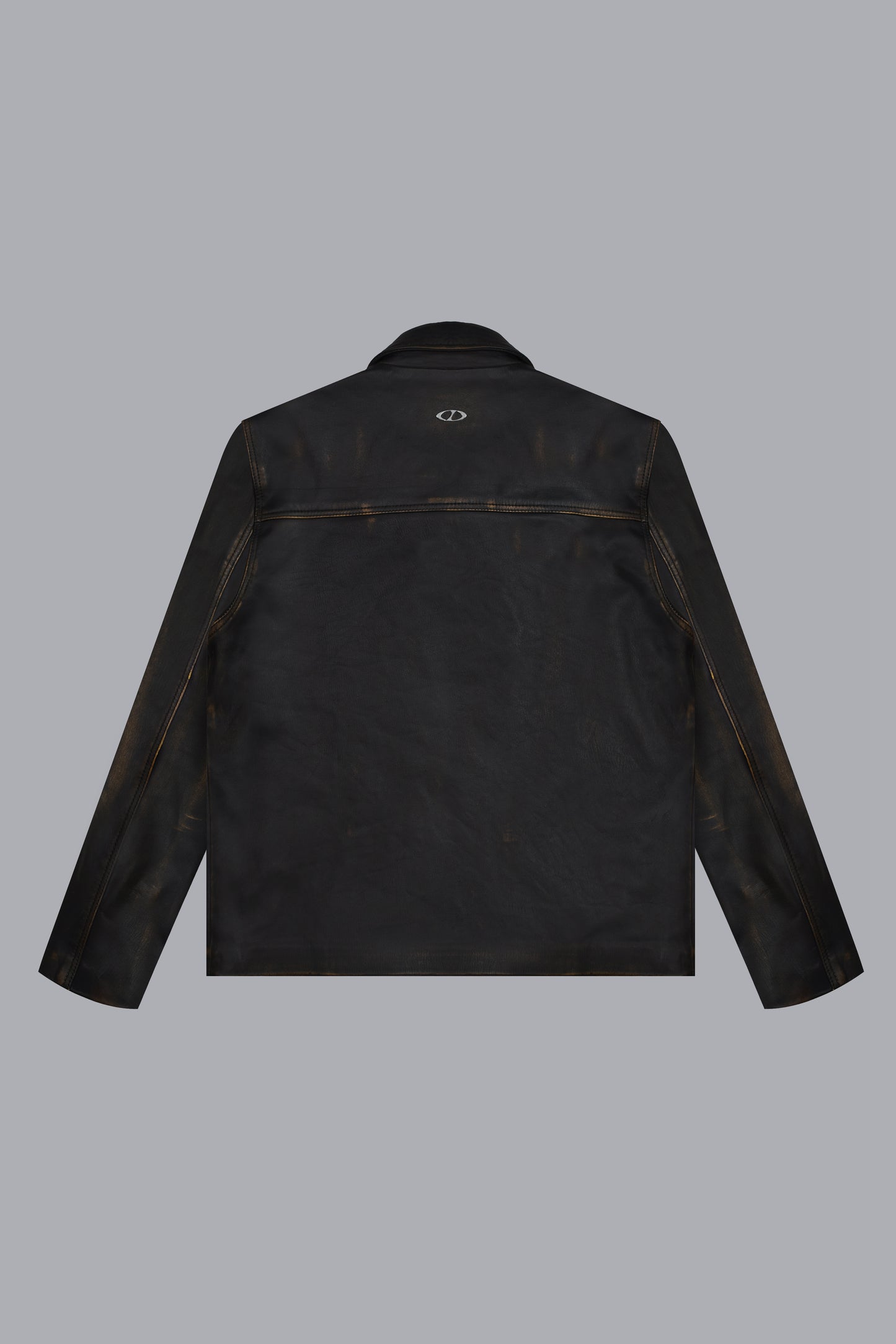 LEATHER TYPE 01 JACKET - WASHED BLACK