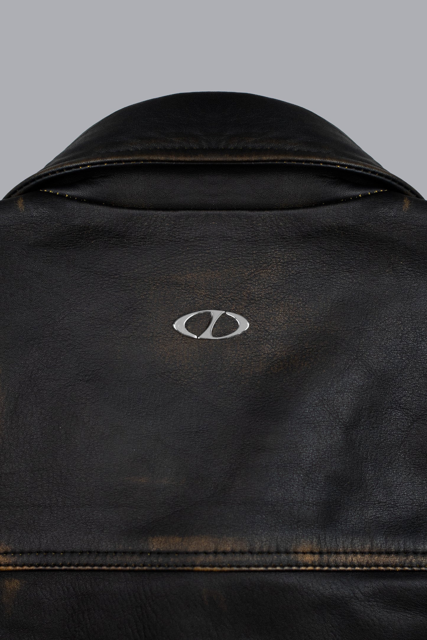 LEATHER TYPE 01 JACKET - WASHED BLACK