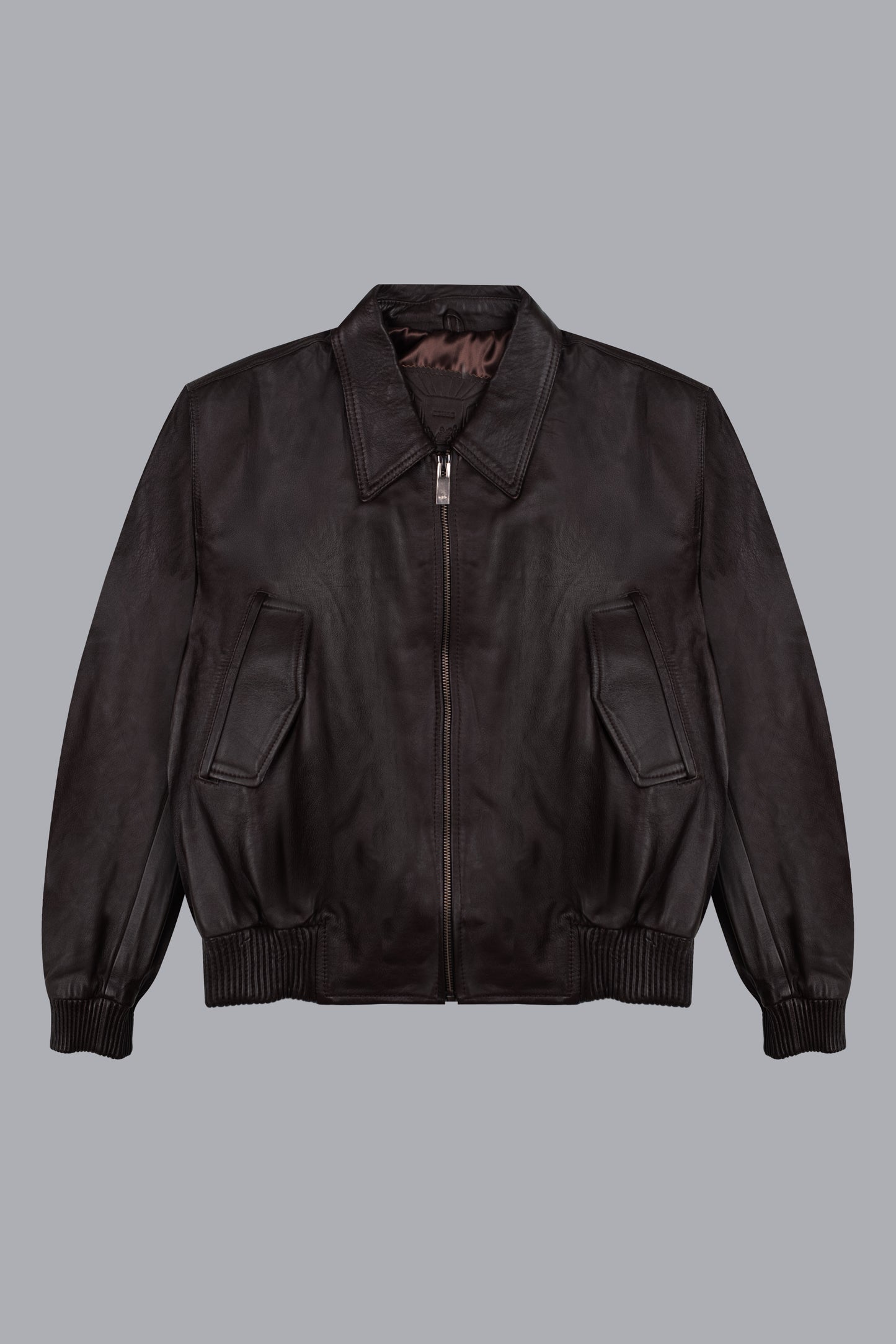 CROPPED BOMBER LEATHER JACKET V2
