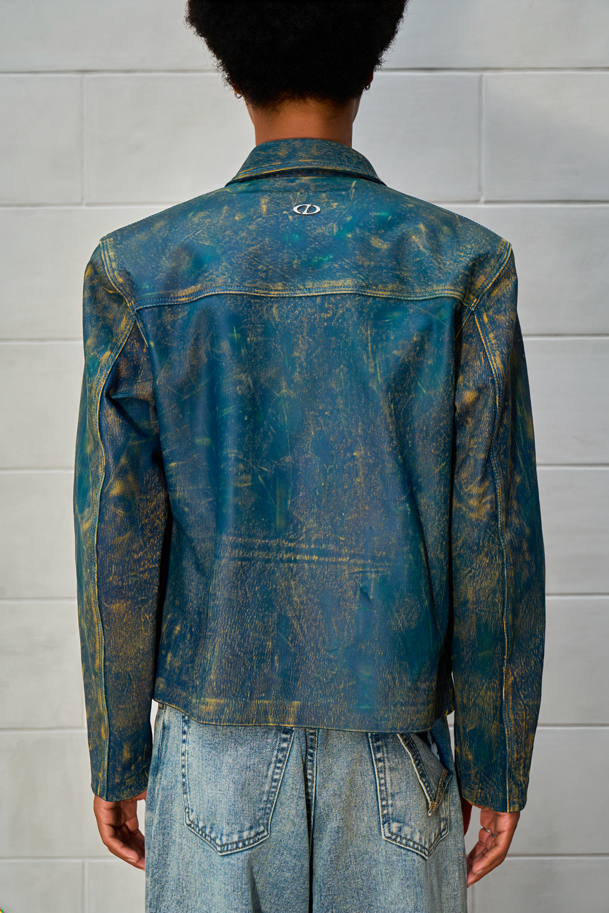 LEATHER TYPE 01 JACKET - WASHED DENIM