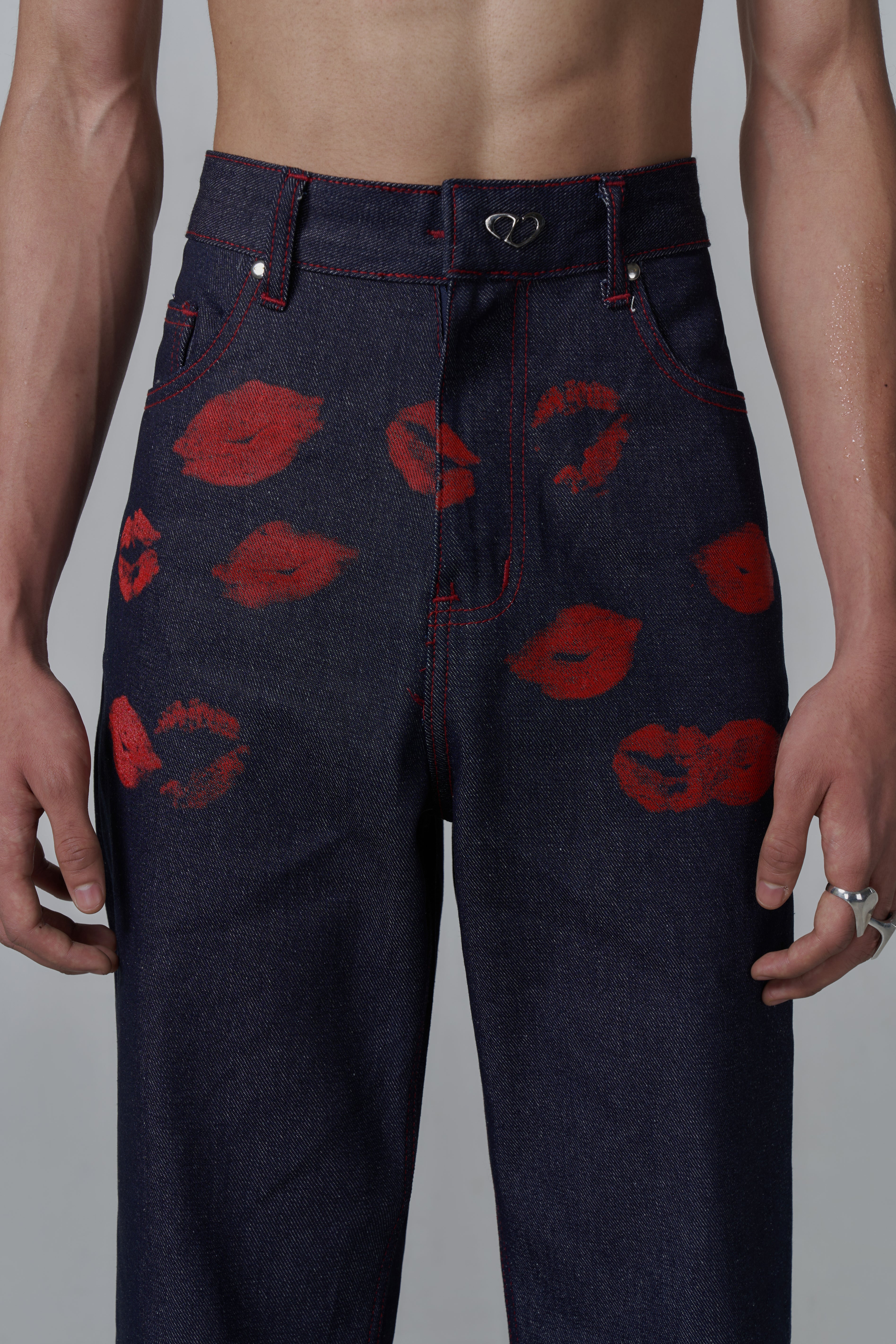 KISS SEMI-FLARE DENIM PANTS - MEN – REUDE