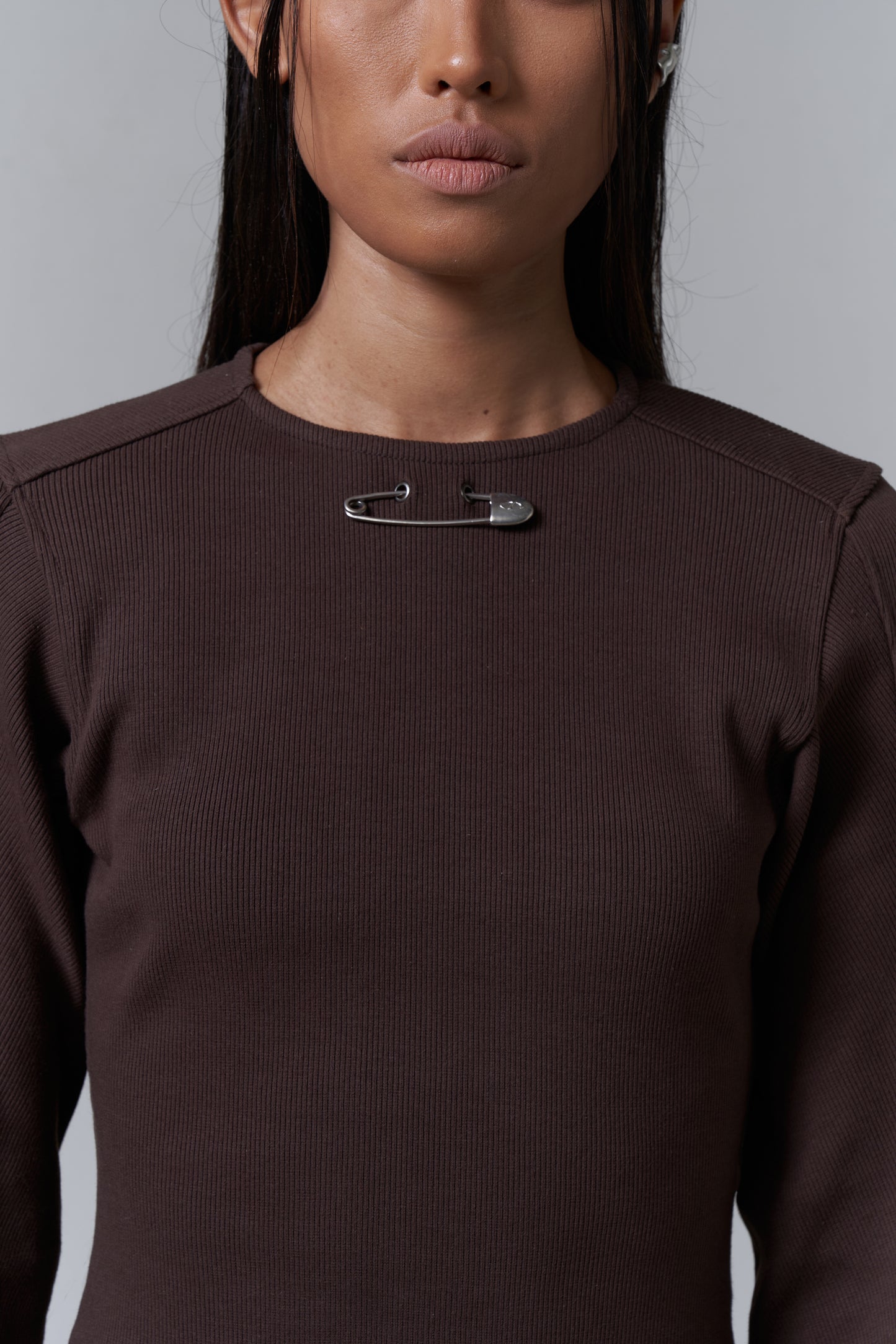 RIBBED COMPRESSION TOP PIN V2 - BROWN