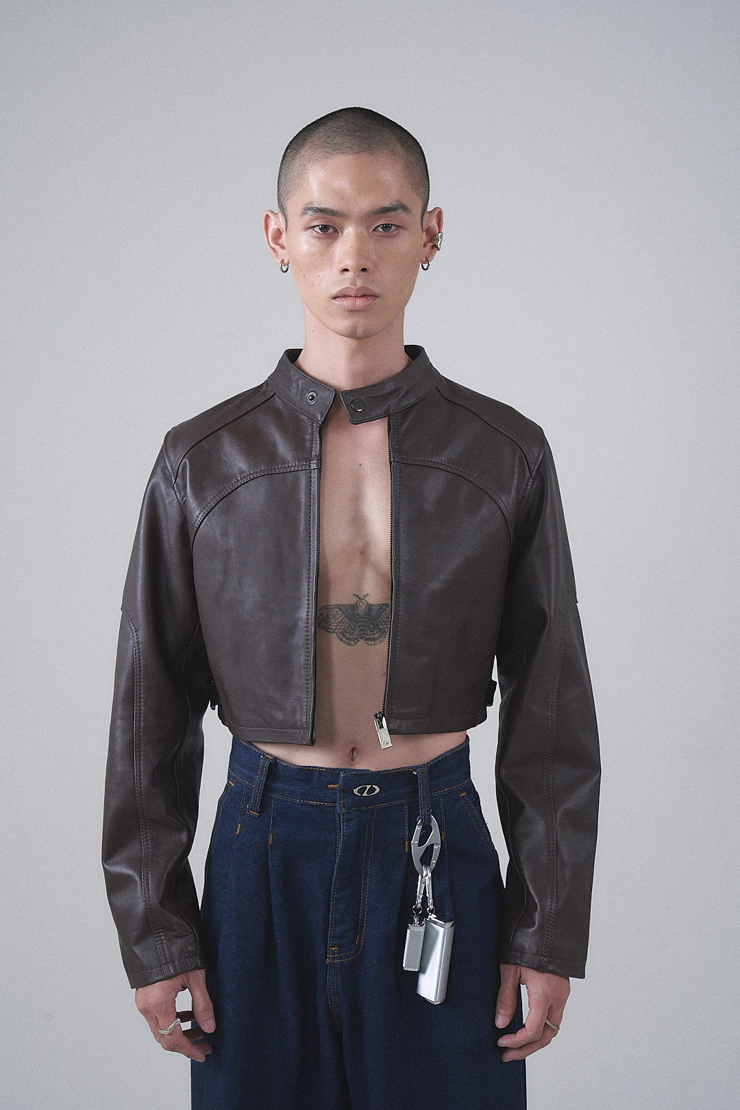 CROPPED GENUINE LEATHER JACKET V1