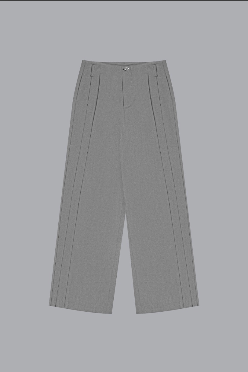 TAILORED PLEATED TROUSER V2 - GRAY